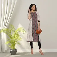 Beautiful Cotton Red Ikat Kurta For Women-thumb3