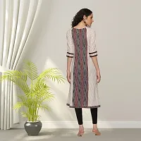 Beautiful Cotton Red Ikat Kurta For Women-thumb1