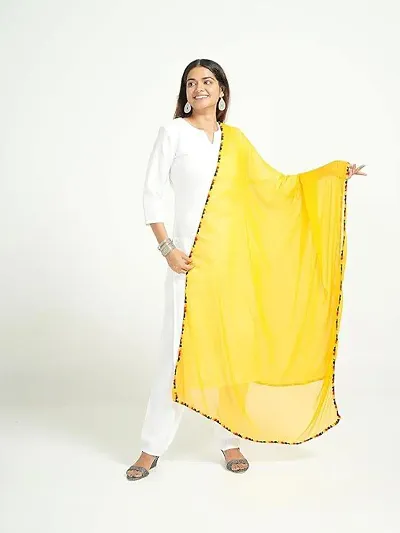 Elite Chiffon Solid Dupattas For Women