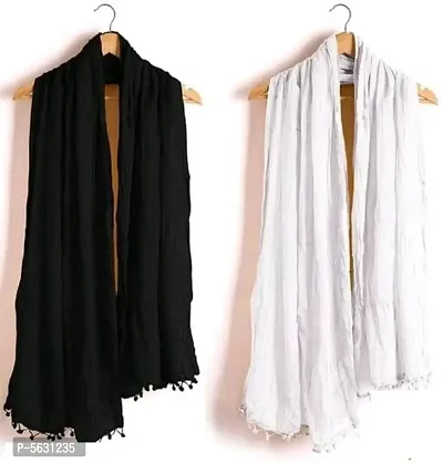 Cotton Solid Dupatta Pack Of 2