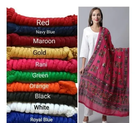 Stylish Cotton Solid Dupatta for Women Pack of 11