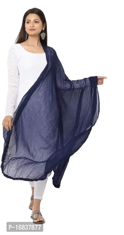 womens cotton blend solid dupatta-thumb0