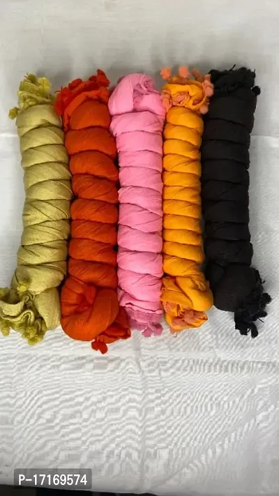 ( pack of 5 ) womens cotton dupatta combo