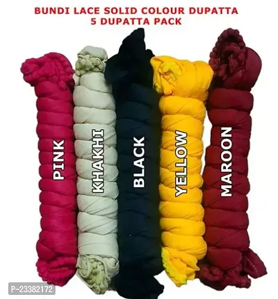 womens cotton dupatta pack of 5-thumb0