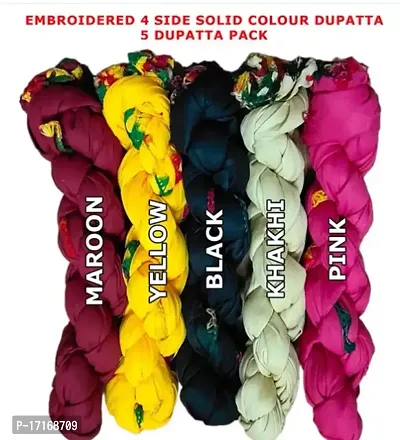 womens cotton dupatta pack of 8-thumb0