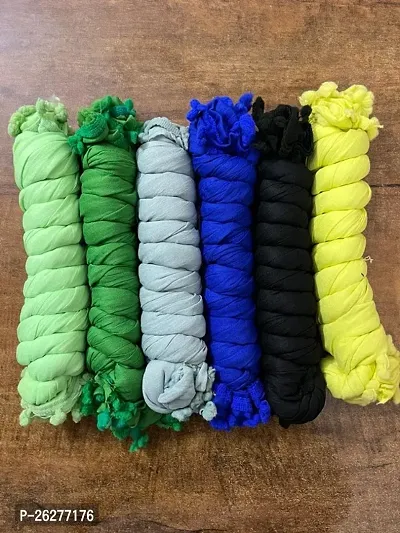 Cotton dupatta for women pack of 6-thumb0