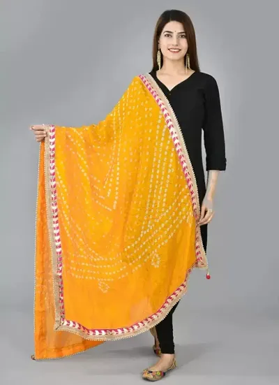 Trendy Womens Art Silk Bandhani Dupatta