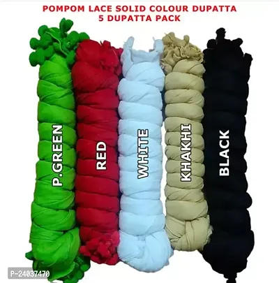 Womens Cotton Dupatta Pack Of  5-thumb0