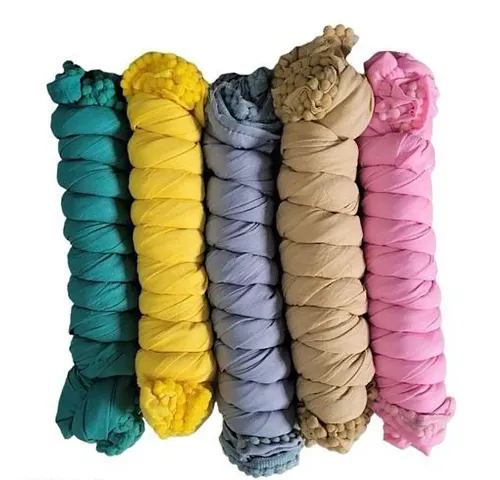 Stylish Cotton Solid Dupatta - Pack of 5