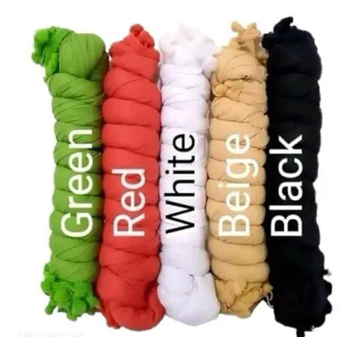 Stylish Cotton Blend Solid Dupatta - Pack of 5