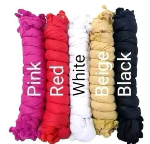 Classic Solid Dupatta For Women Pack Of 5