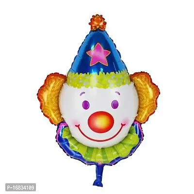 SDEPL Funny Juggles Super Clow Foil Balloon Kids Birthday Party Supplies Blue