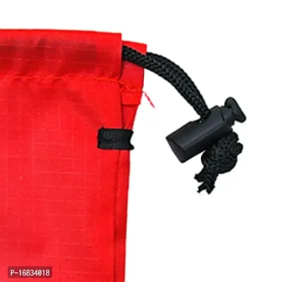 SDEPL Portable Small Drawstring Storage Bag Pegs Organizer Travel Carry Pack Red-thumb2