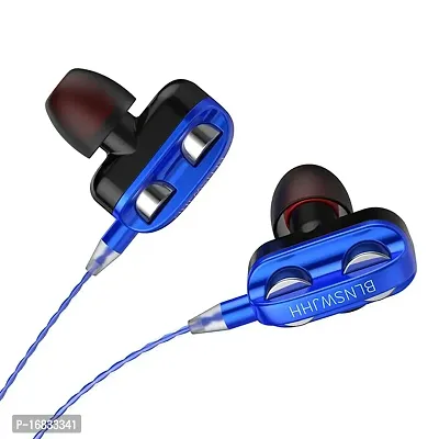 SDEPL Single Speaker 1.2M Wired 3.5MM Earphone Earbuds HiFi Stereo Headset Blue