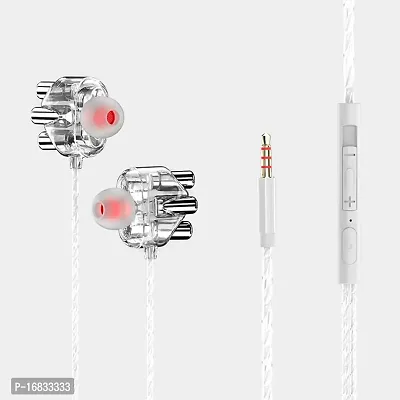 SDEPL Clear Sport Earbuds Wired Earphones in Ear Headphones 3.5mm White-thumb3