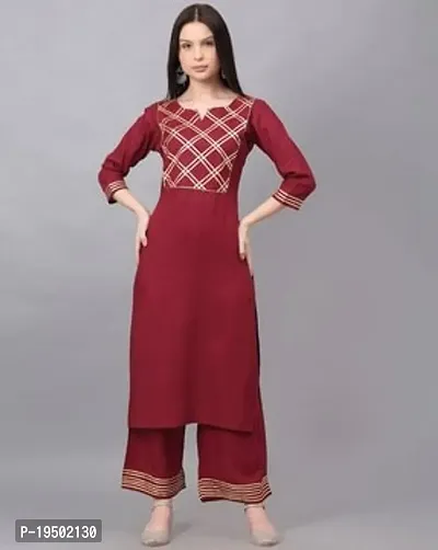 Stylish Maroon Banglori Silk Kurta Bottom Set For Women-thumb0