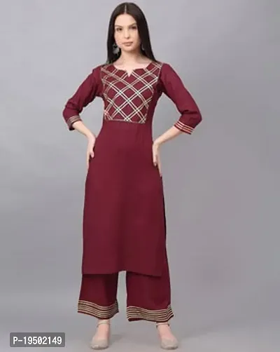 Stylish Maroon  Banglori Silk Kurta Bottom Set For Women-thumb0