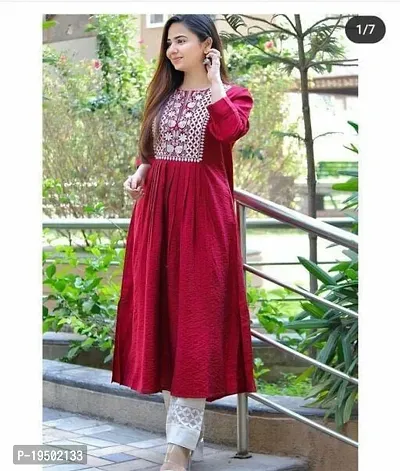 Stylish Maroon Banglori Silk Kurta Bottom Set For Women-thumb0