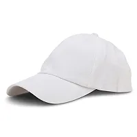 BIPTO Unisex Cotton Cap (CCA_088A_White_Free Size)-thumb2