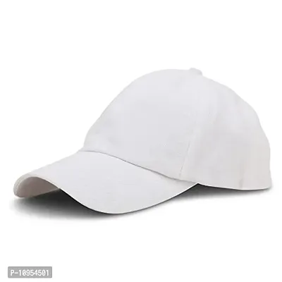 BIPTO Unisex Cotton Cap (CCA_088A_White_Free Size)-thumb3