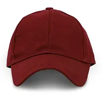 BIPTO Unisex Cotton Cap (CCA_088A_Maroon Cotton Cap_Free Size)-thumb1