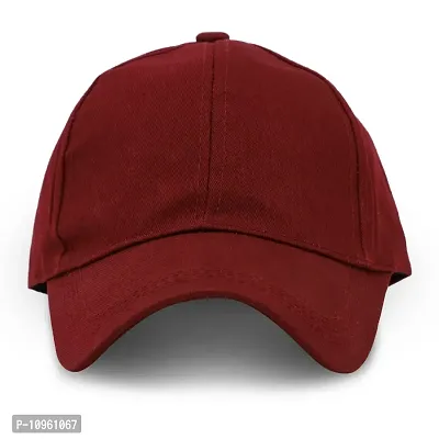 BIPTO Unisex Cotton Cap (CCA_088A_Maroon Cotton Cap_Free Size)-thumb2