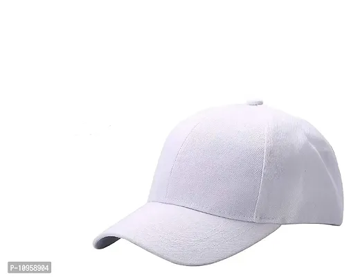Combo Pack of 1 Fancy Unique Men Caps & Hats for Running,Gym,Cricket,Baseball caps & Hats (White)-thumb0