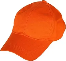 Adult's Cotton Cap (Pack Of 1) (B01_Orange_Free Size)-thumb1