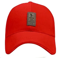Bezal Unisex Cotton Sports Cap (9560_Red_Free Size)-thumb1