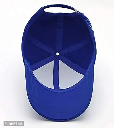 Adult's Cotton Cap (Pack Of 1) (B01_Royal Blue_Free Size)-thumb2