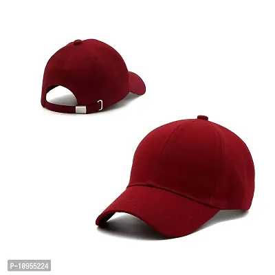Adult's Cotton Cap (Pack Of 1) (B01_Maroon_Free Size)