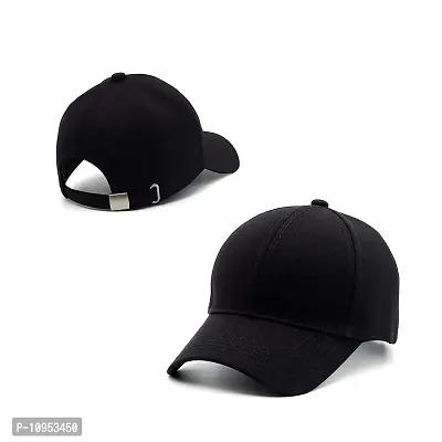 Adult's Cotton Cap (Pack Of 1) (B01_Black_Free Size)