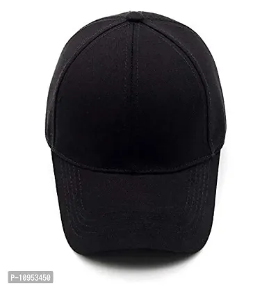Adult's Cotton Cap (Pack Of 1) (B01_Black_Free Size)-thumb4