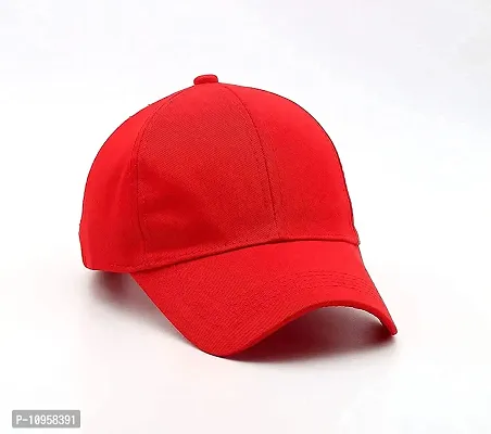Adult's Cotton Cap (Pack Of 1) (B01_Red_Free Size)-thumb4