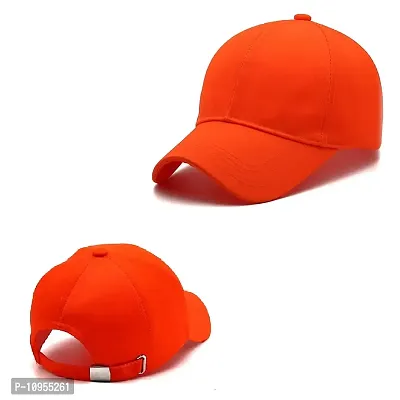 Combo Pack of 1 Fancy Unique Men Caps & Hats for Running,Gym,Cricket,Baseball caps & Hats (Orange)-thumb0