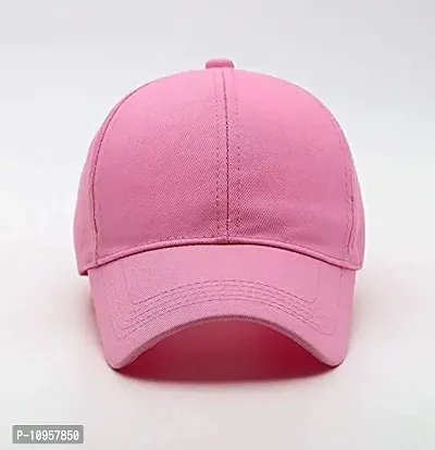 Adult's Cotton Cap (Pack Of 1) (B01_Pink_Free Size)-thumb2