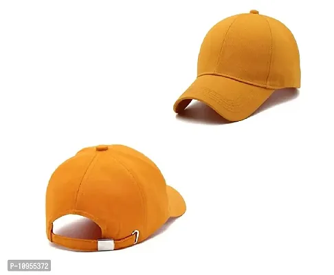 Combo Pack of 1 Fancy Unique Men Caps & Hats for Running,Gym,Cricket,Baseball caps & Hats (Mustard)-thumb0