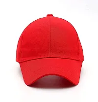 Adult's Cotton Cap (Pack Of 1) (B01_Red_Free Size)-thumb4