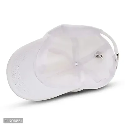 BIPTO Unisex Cotton Cap (CCA_088A_White_Free Size)-thumb4