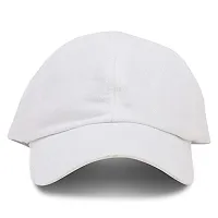 BIPTO Unisex Cotton Cap (CCA_088A_White_Free Size)-thumb1