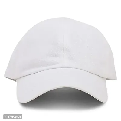 BIPTO Unisex Cotton Cap (CCA_088A_White_Free Size)-thumb2