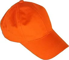 Adult's Cotton Cap (Pack Of 1) (B01_Orange_Free Size)-thumb2