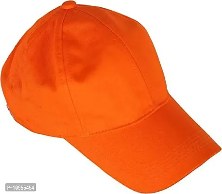 Adult's Cotton Cap (Pack Of 1) (B01_Orange_Free Size)-thumb3