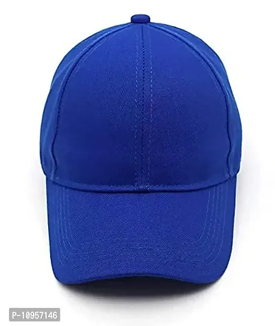 Adult's Cotton Cap (Pack Of 1) (B01_Royal Blue_Free Size)-thumb3