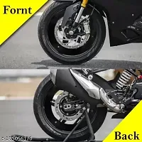 Bike Wheel Cover for 17 inch Wheel for Bajaj Pulsar NS 160  All Universal Bike 4Pcs Set (ABS PLASTIC) Black-thumb3