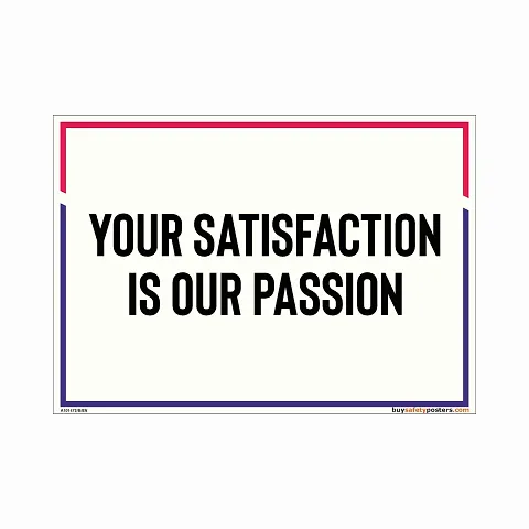 buysafetyposters.com - Shop Display Boards on Customer Satisfaction In English- PVC Flex - (LandscapeA2, 24 inch X 18 inch, Multicolor)