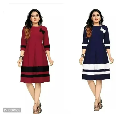 Stylish Women Crepe Casual Kurta Pack of 2