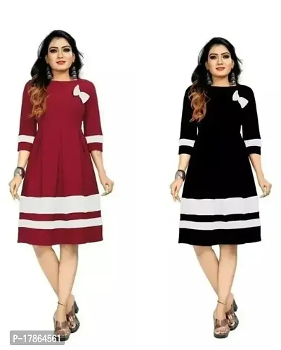 Stylish Women Crepe Casual Kurta Pack of 2