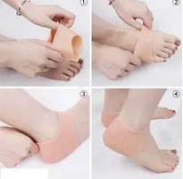 Anti crack Heel Pain reliever Swelling Pain Relief (One pair) Heel Support (Beige)-thumb1