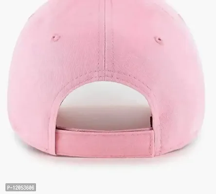 NK India Solid Caps for Men & Women for Sports & Cotton Baseball Cap (Single-caps-solid6) Pink-thumb2